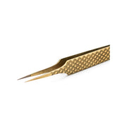 Mega Lash Academy Gold Micro Fiber - MF8 - Straight Isolating Tweezers Tweezers