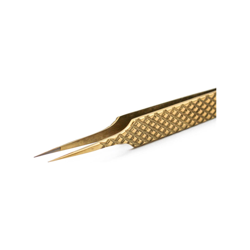 Mega Lash Academy Gold Micro Fiber - MF8 - Straight Isolating Tweezers Tweezers