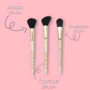 Prolux Cosmetics Gold Flakes 3-Piece Brush Set BRUSH SET