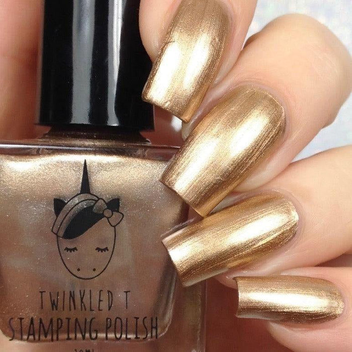 Twinkled T - Liquid Gold Stamping Polish