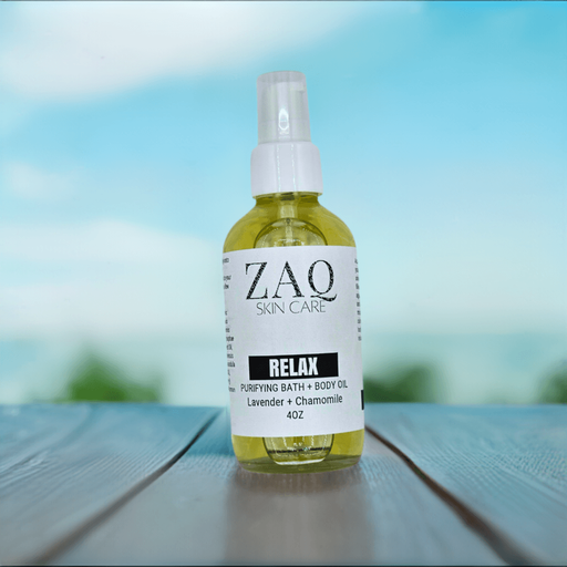 ZAQ Skin & Body - Calming Massage Body Oil - Lavender + Chamomile
