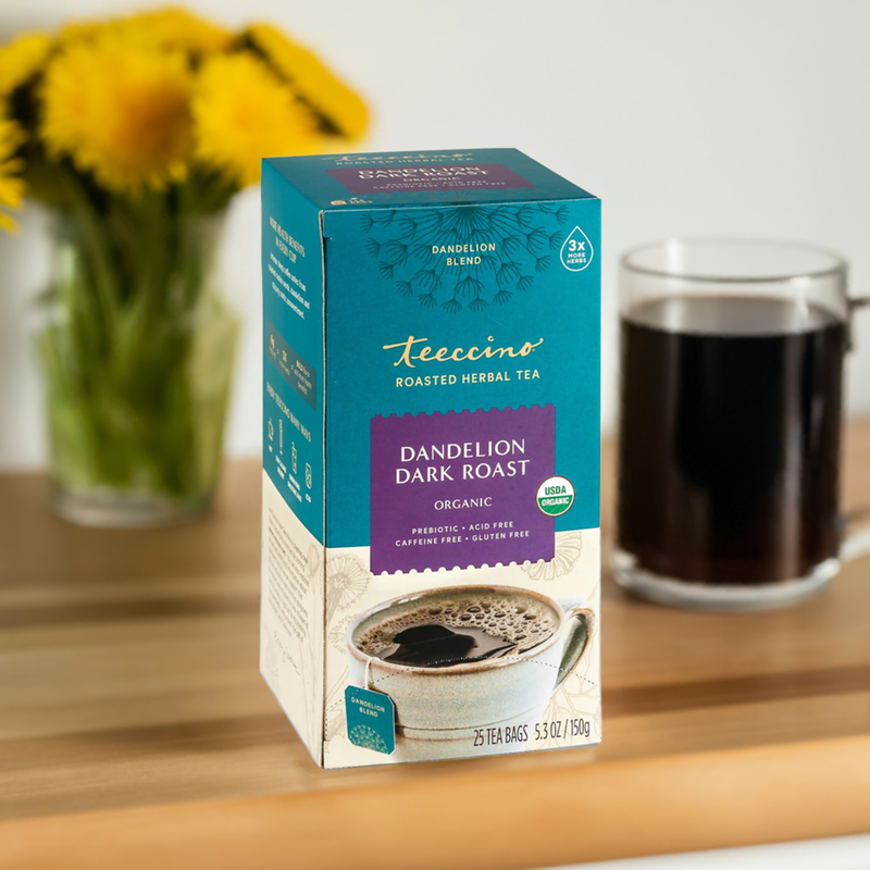 Teeccino Dandelion Dark Roast Roasted Herbal Tea Herbal Tea