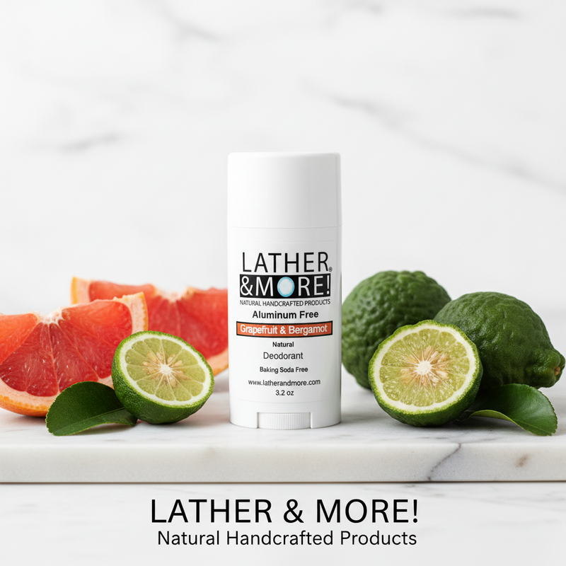 Lather and More! Grapefruit and Bergamot Natural Deodorant deodorant Lavender