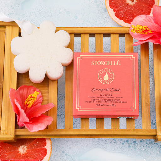 Spongellé Grapefruit Cassis | Boxed Flower Body Wash Infused Buffer