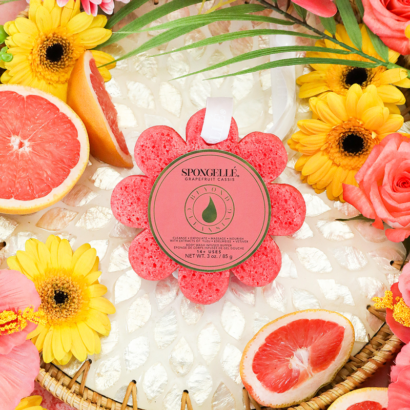 Spongellé Grapefruit Cassis | Wild Flower Body Wash Infused Buffer