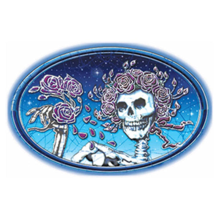 Threddies Oval Grateful Dead Skeleton And Roses Sticker