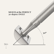 Lather & Wood Shaving Co Safety Razor - Baron Noble - Forge Gray Men Grooming, Health