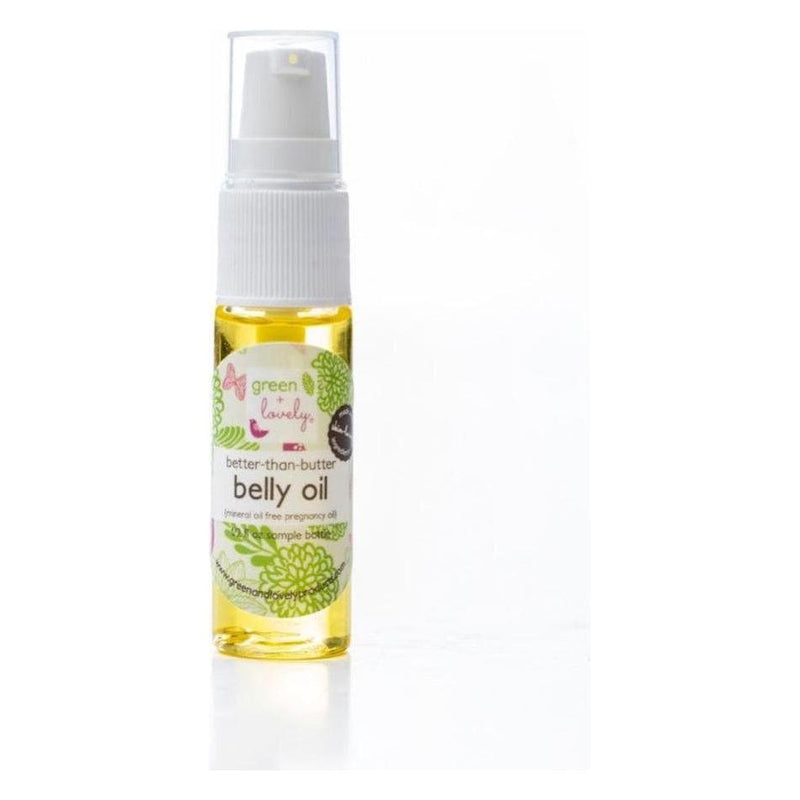 Green + Lovely Mini Sampler + Travel Size /// Better than Butter Pregnancy Belly Oil - 1/2 oz Pregnancy Belly Oil
