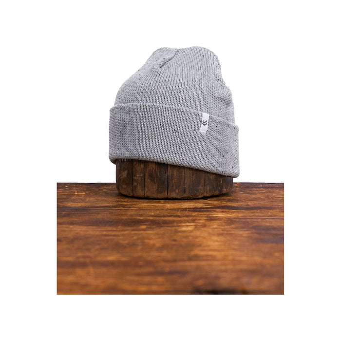 Upstate Stock Grey Fleck Fine Gauge Upcycled Cotton Beanie