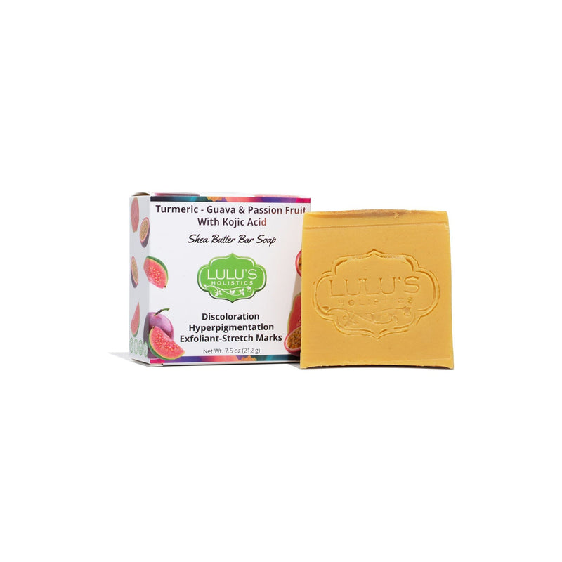 Lulu’s Holistics Guava Passionfruit Turmeric Kojic Acid Shea Butter Bar Soap – Hydrating Cleanser for Smooth, Bright-Looking, Even-Looking Skin Bar soap