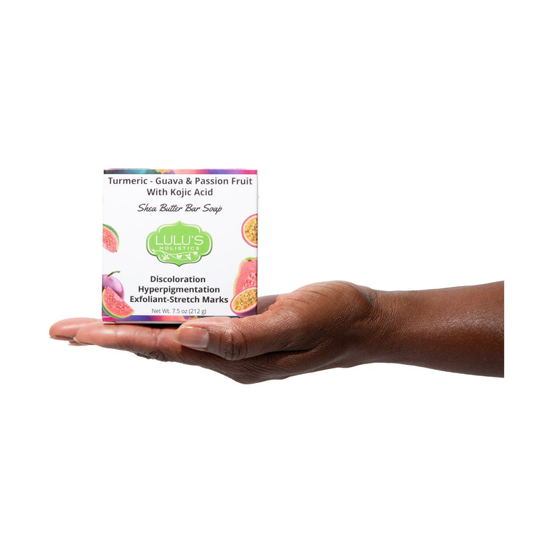 Lulu’s Holistics Guava Passionfruit Turmeric Kojic Acid Shea Butter Bar Soap – Hydrating Cleanser for Smooth, Bright-Looking, Even-Looking Skin Bar soap