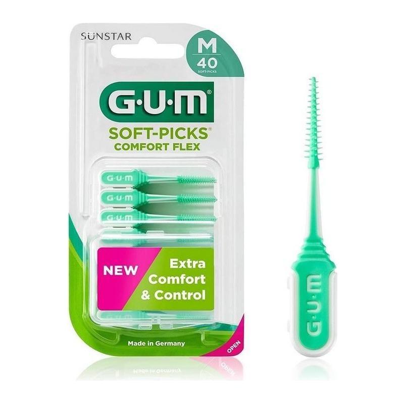 Gum GUM Cool Mint Soft-Picks Comfort Flex M 40 Dental Picks