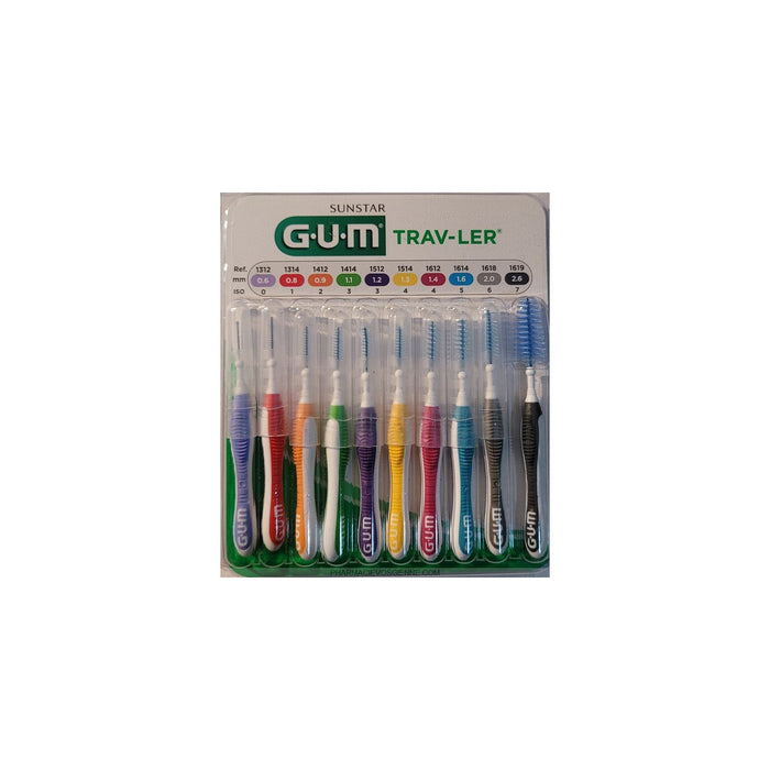 GUM Trav-Ler All Sizes Interdental Brushes 10 Pack