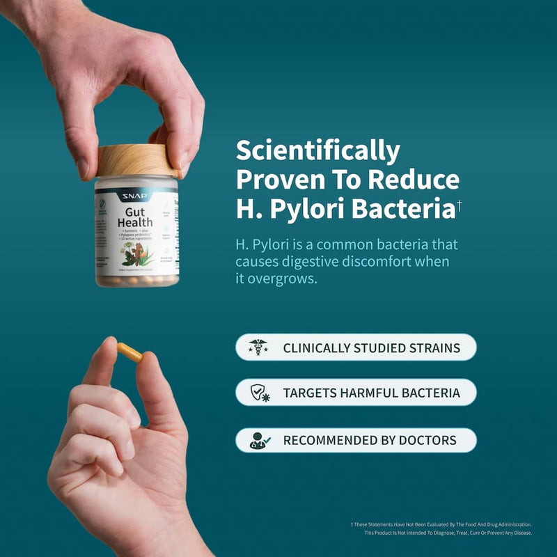 Snap Supplements 3 Gut Health + 1 Free Container + Free E-Book