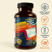 Hippie Farms Stress Support - Good Vibrations Blend - Ashwagandha, Lions Mane, & More Vitamins & Supplements Antique White