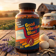 Hippie Farms Stress Support - Good Vibrations Blend - Ashwagandha, Lions Mane, & More Vitamins & Supplements Antique White