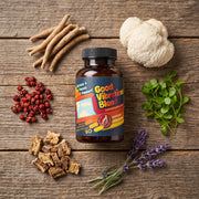 Hippie Farms Stress Support - Good Vibrations Blend - Ashwagandha, Lions Mane, & More Vitamins & Supplements Rosy Brown
