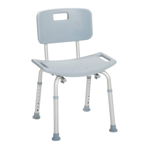 RIO Medical Supplies Bathroom Safety Shower Tub Bench Chair with Back, Gray