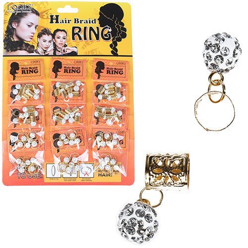 VIP Extensions HAIR BRAID RING & BRAID TUBE 6PC PK Hair Accessories