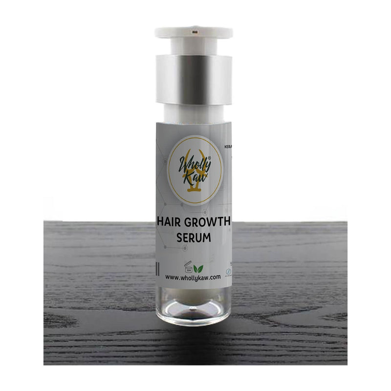 WhollyKaw Hair Growth Serum - Polypeptides, Caffeine, Biotin, Keratinocyte Growth Factors Men