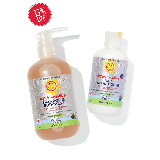 California Baby (No Fragrance) Super Sensitive™ Shampoo + Conditioner Bundle Bundles