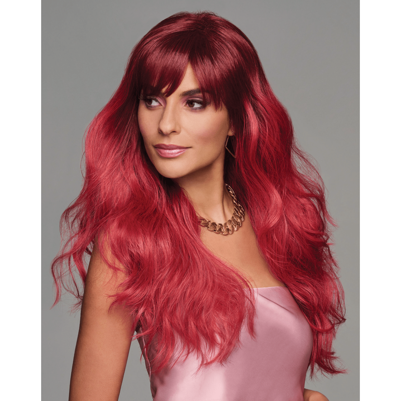 VIP Extensions Hairuwear Hairdo That ' S My Jam Red Fantasy Wigs, Long Layered Hair, Average Cap Size Wig