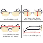 eyekeeper.com Half-rim Blue Light Blocking Eyeglasses LX19008-BB90 Eyeglasses