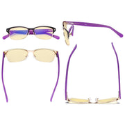 eyekeeper.com Half Rim Blue Light Blocking Eyeglasses LX19003-BB60 Eyeglasses