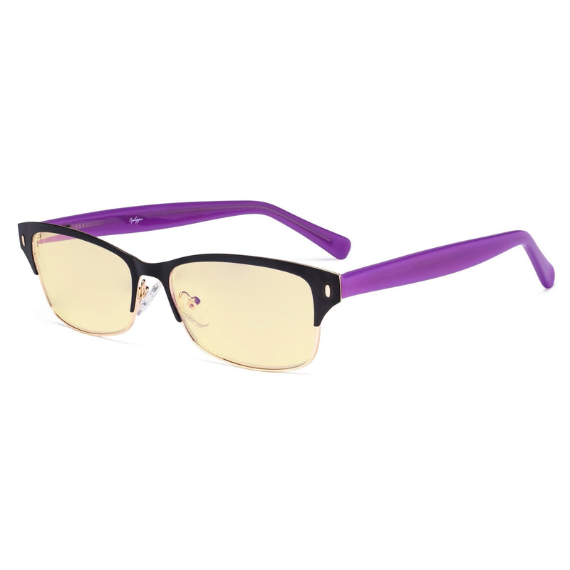 eyekeeper.com Half Rim Blue Light Blocking Eyeglasses LX19003-BB60 Eyeglasses