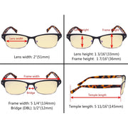 eyekeeper.com Half Rim Blue Light Blocking Eyeglasses LX19003-BB60 Eyeglasses