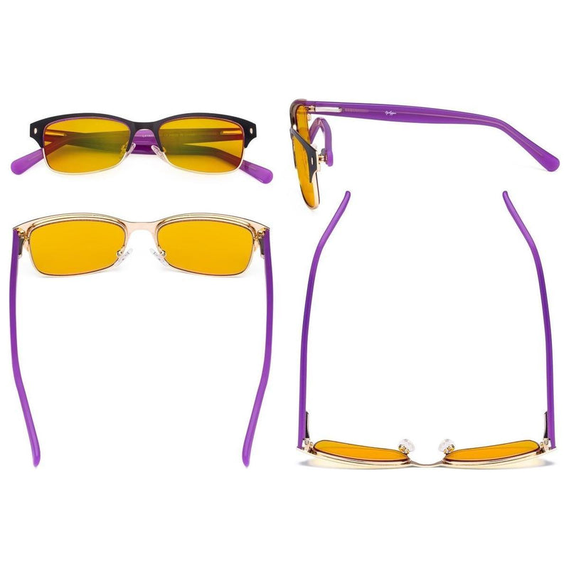 eyekeeper.com Half Rim Blue Light Blocking Eyeglasses LX19003-BB90 Eyeglasses