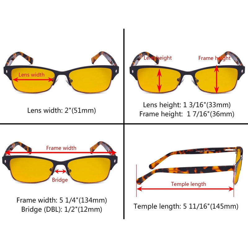 eyekeeper.com Half Rim Blue Light Blocking Eyeglasses LX19003-BB90 Eyeglasses