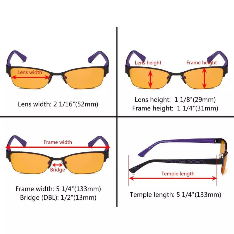 eyekeeper.com Half-rim Blue Light Blocking Reading Glasses LX17006-BB98 Eyeglasses