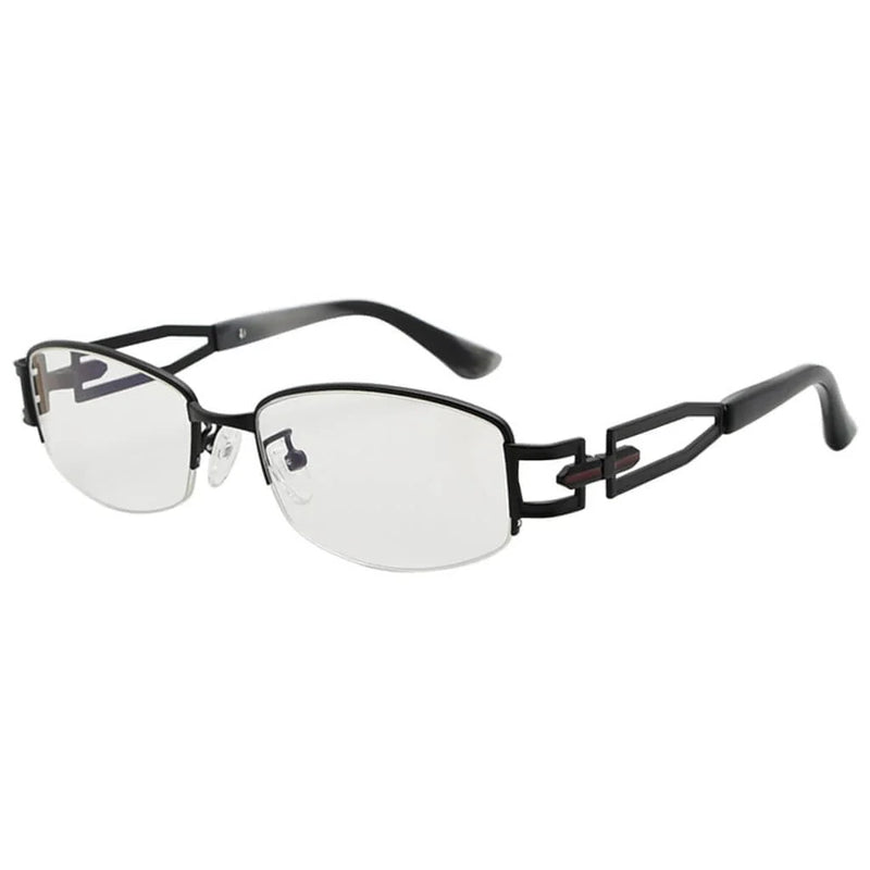 eyekeeper.com Half-rim Blue Light Filter Titanium Metal Eyeglasses 003B Eyeglasses