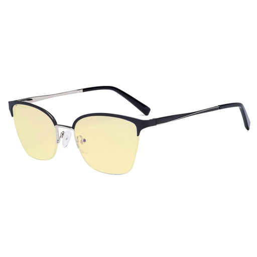 eyekeeper.com Half-rim Blue Light Blocking Eyeglasses Yellow Tinted Lenses LX19028-BB60 Eyeglasses