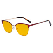 eyekeeper.com Half-rim Blue Light Blocking Eyeglasses Amber Tinted Lenses LX19028-BB90 Eyeglasses