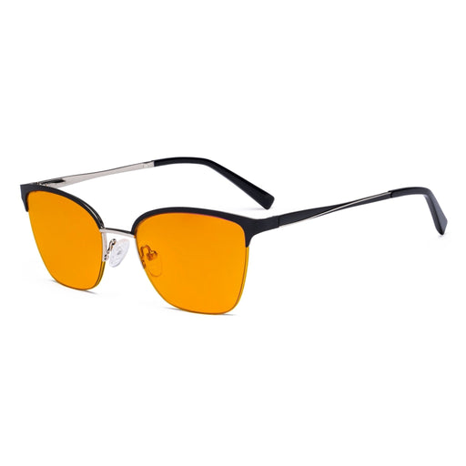 eyekeeper.com Half-rim Blue Light Blocking Eyeglasses Orange Tinted Lenses LX19028-BB98 Eyeglasses