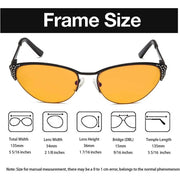 eyekeeper.com Half-rim Cat-eye Blue Light Blocking Readers 4-LX17002 Eyeglasses