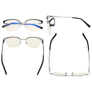 eyekeeper.com Blue Light Filter Glasses Half-rim Stylish Style LX19028-BB40 Eyeglasses