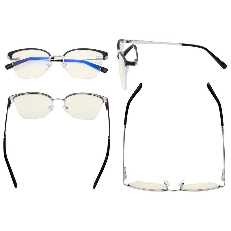 eyekeeper.com Blue Light Filter Glasses Half-rim Stylish Style LX19028-BB40 Eyeglasses