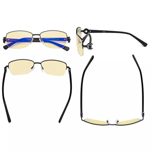 eyekeeper.com Half-rim Crystal Blue Light Blocking Eyeglasses LX19008-BB60 Eyeglasses