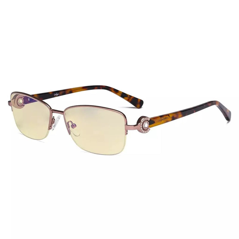 eyekeeper.com Half-rim Crystal Blue Light Blocking Eyeglasses LX19008-BB60 Eyeglasses