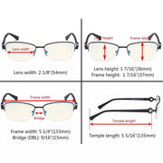 eyekeeper.com Half-rim Crystal Blue Light Blocking Eyeglasses LX19008-BB60 Eyeglasses