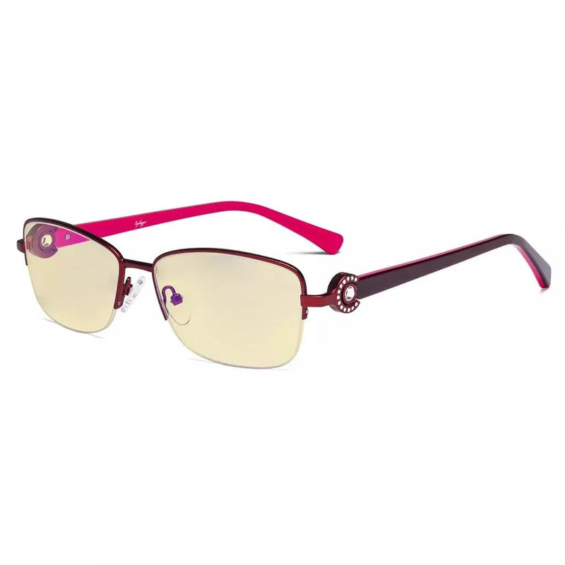 eyekeeper.com Half-rim Crystal Blue Light Blocking Eyeglasses LX19008-BB60 Eyeglasses