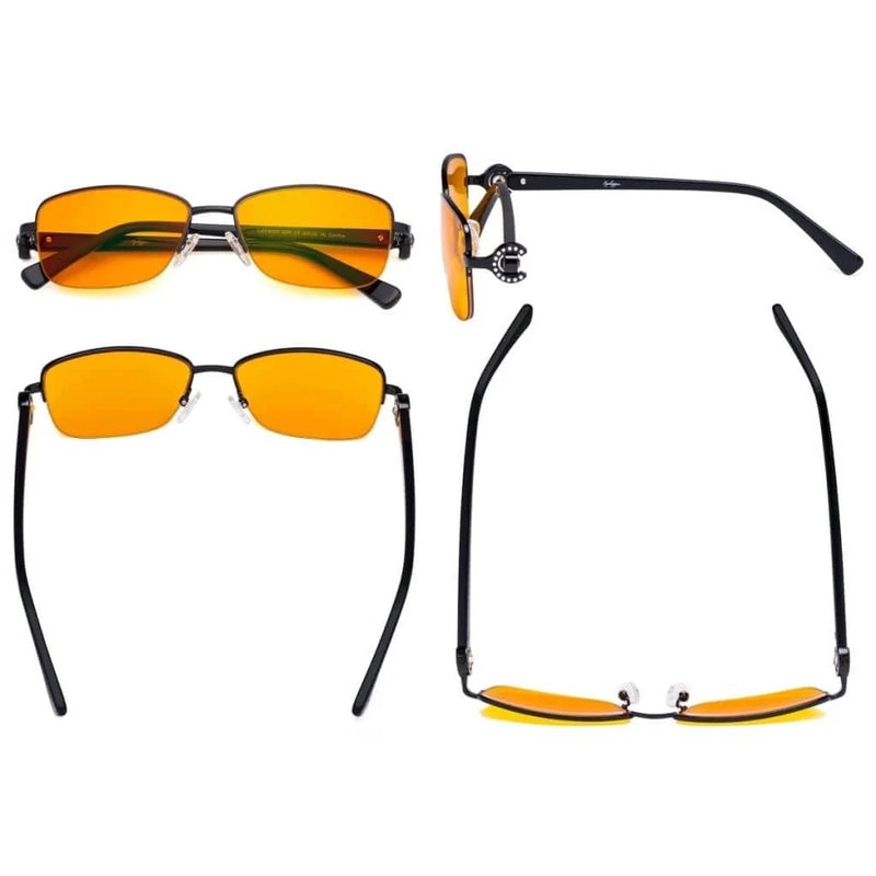 eyekeeper.com Half-rim Crystal Blue Light Blocking Eyeglasses LX19008-BB98 Eyeglasses