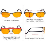 eyekeeper.com Half-rim Crystal Blue Light Blocking Eyeglasses LX19008-BB98 Eyeglasses