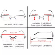 eyekeeper.com Half-rim Elegant Progressive Multifocal Reading Glasses M1702 Eyeglasses