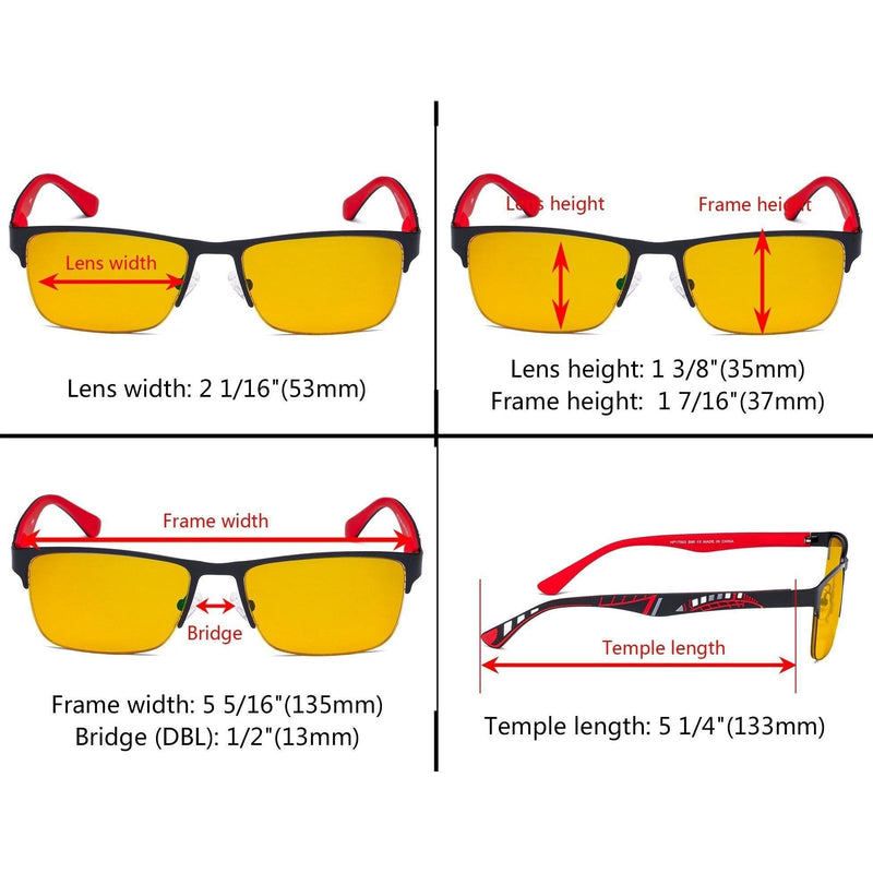 eyekeeper.com Semi-rimless Metal Blue Light Blocking Eyeglasses HP17003 Eyeglasses