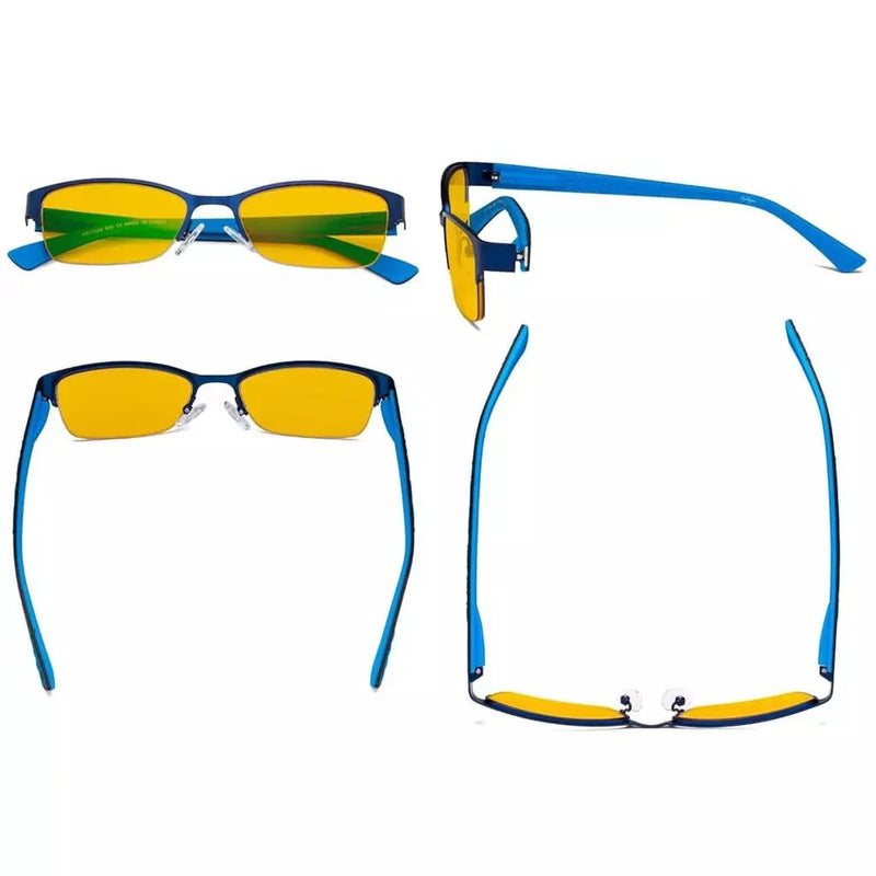 eyekeeper.com Half-rim Metal Blue Light Blocking Eyeglasses HP17006 Eyeglasses