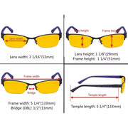 eyekeeper.com Half-rim Metal Blue Light Blocking Eyeglasses HP17006 Eyeglasses